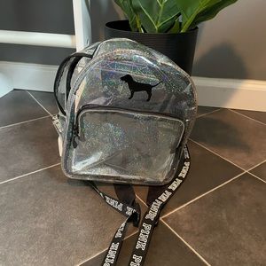Victoria Secret clear shimmer backpack mini
